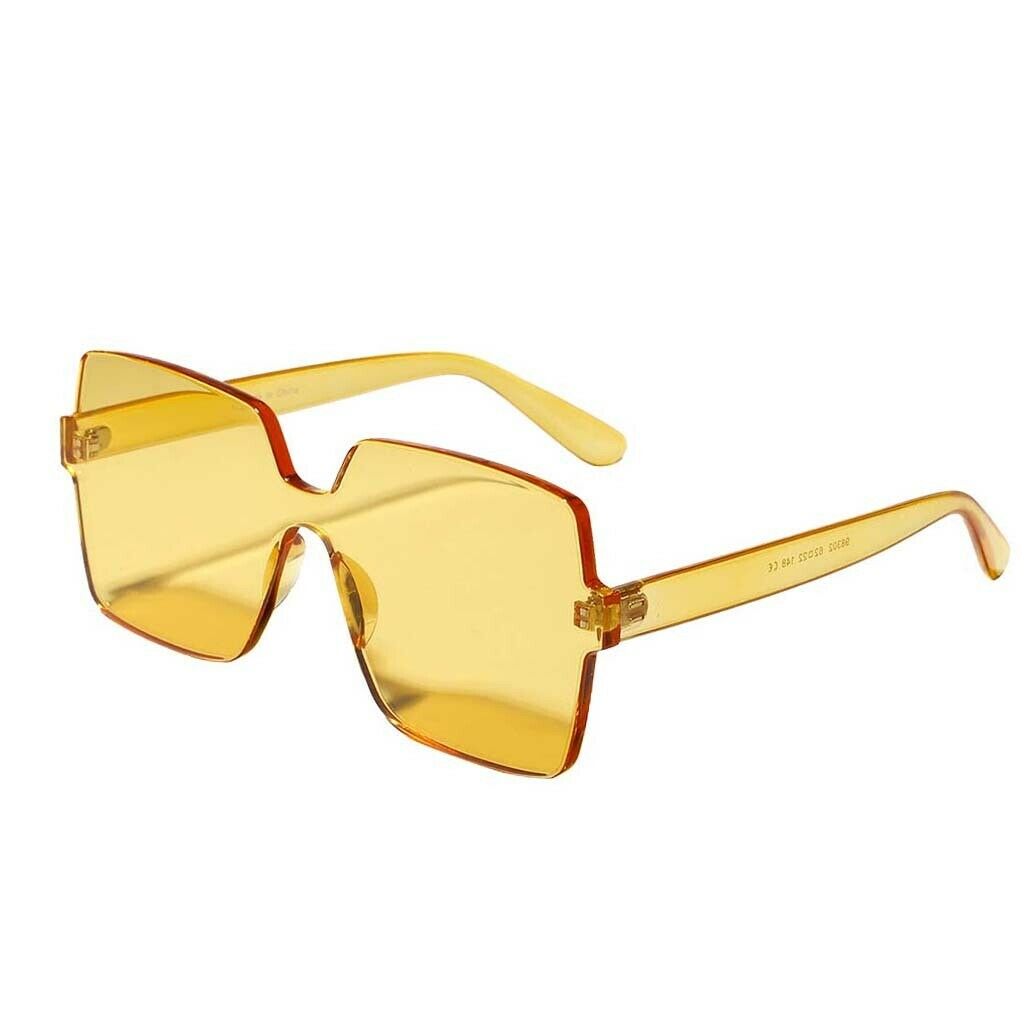 5 Pieces One Piece Sunglasses Square Rimless Summer Eyeglasses Party Eyewear