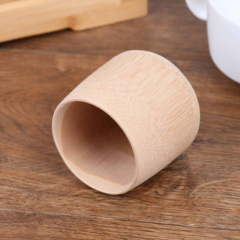 Natural Pure Handmade Bamboo Toothbrush Cups Water Cup Round Sourced Tea Cups_DD