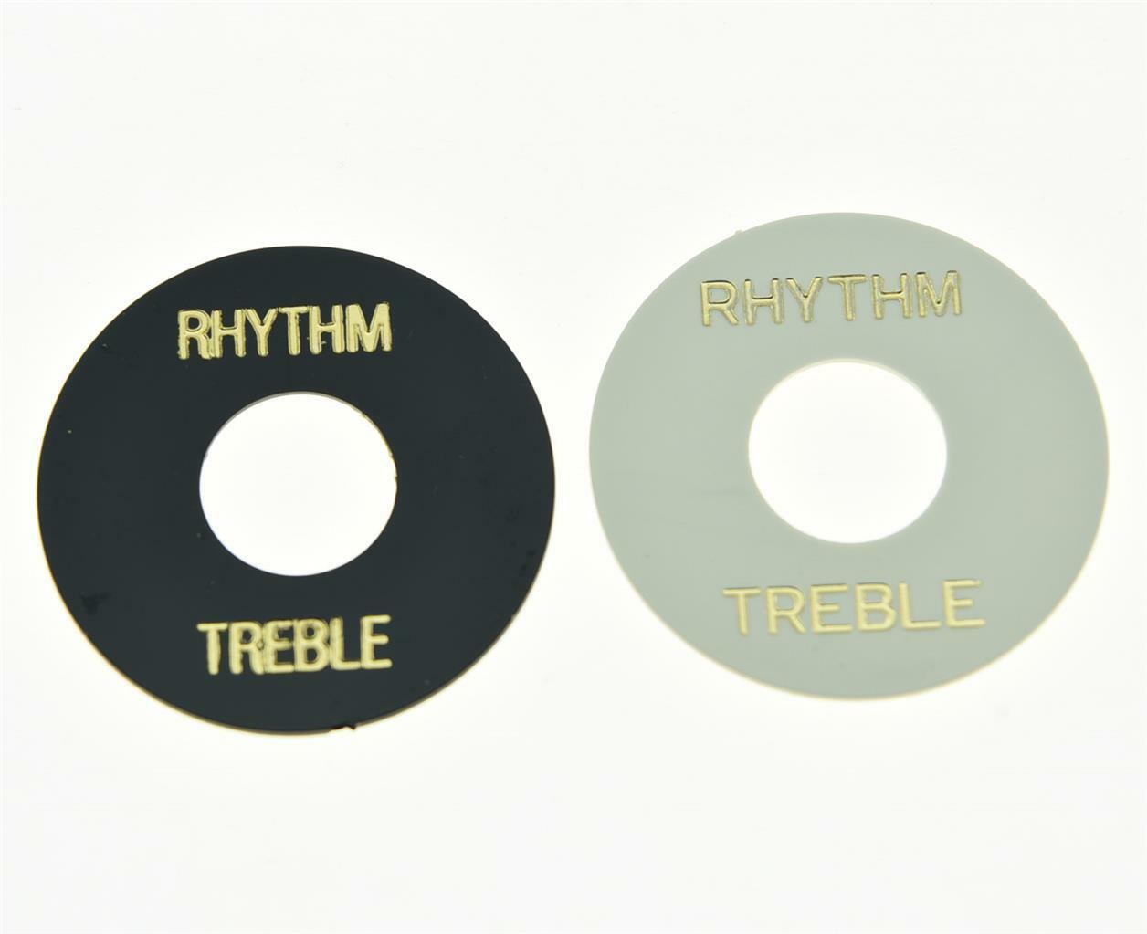 Black and White LP Toggle Switch Washer Rhythm Treble Ring Plate Fits Les Paul