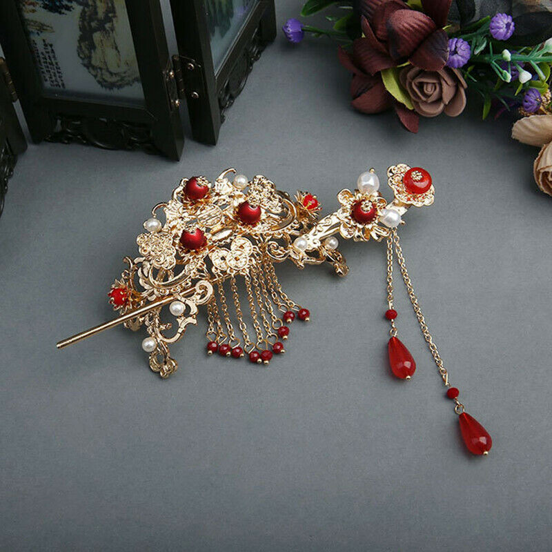 2PC Chinese Long Hair Stick Headdress Women's Accessories Hair Pins Jewel.l8