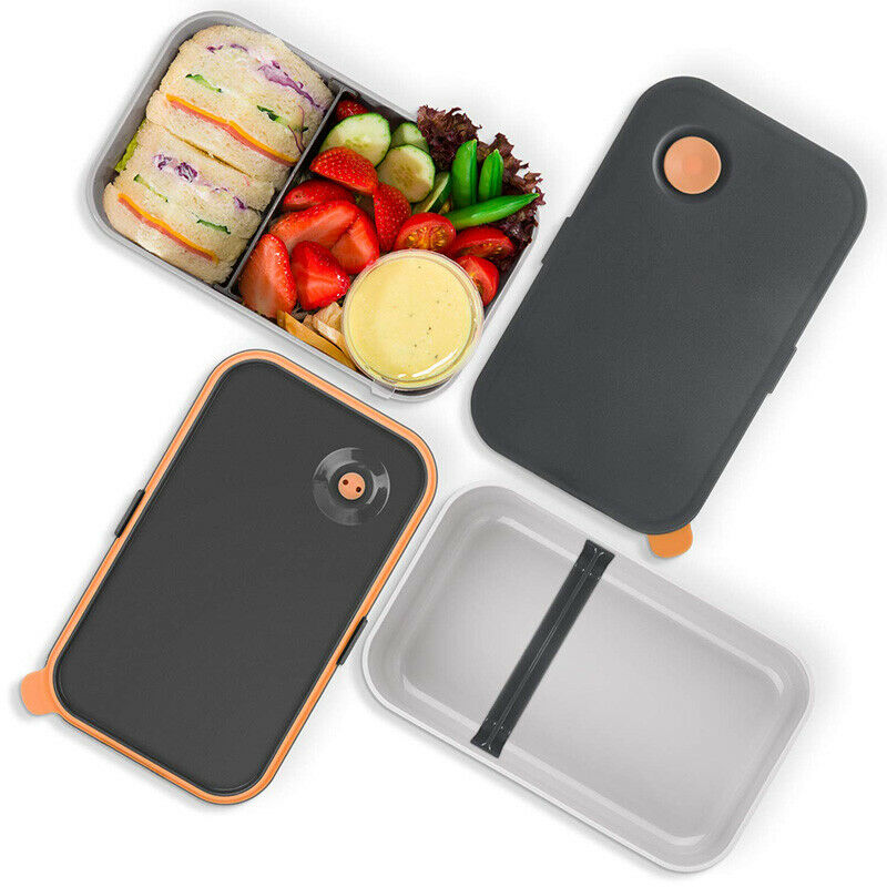 Lunch Box 1000ML with 2 Compartments, Eco Friendly BPA Free Bento Box, HermetiH5