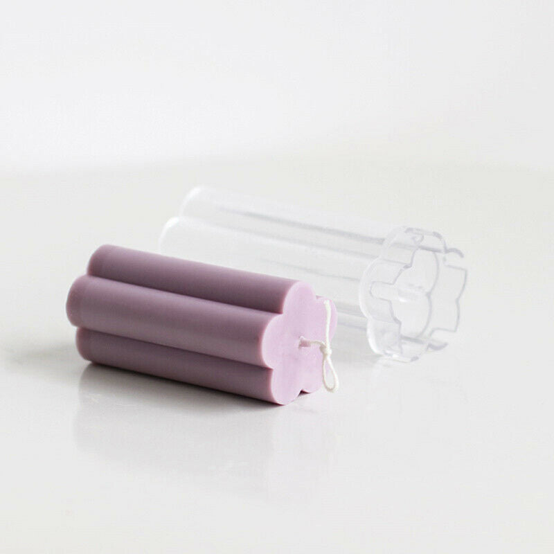Candle Molds Plum Blossom Mold Clear Plastic Candle Making Tool Column MoldB BU