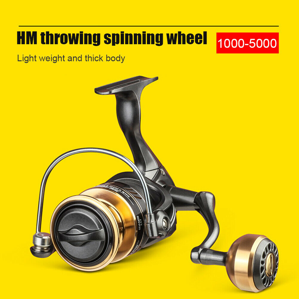 Metal Spool Fishing Reel Handle Spinning 10kg Max Drag Line Wheel (HM1000)