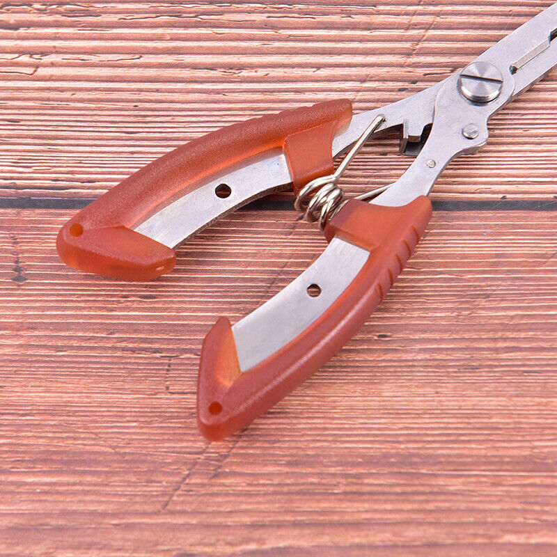 Orange Fishing Pliers Stainless Steel Hook Cutter Line Remove Fishing To.l8