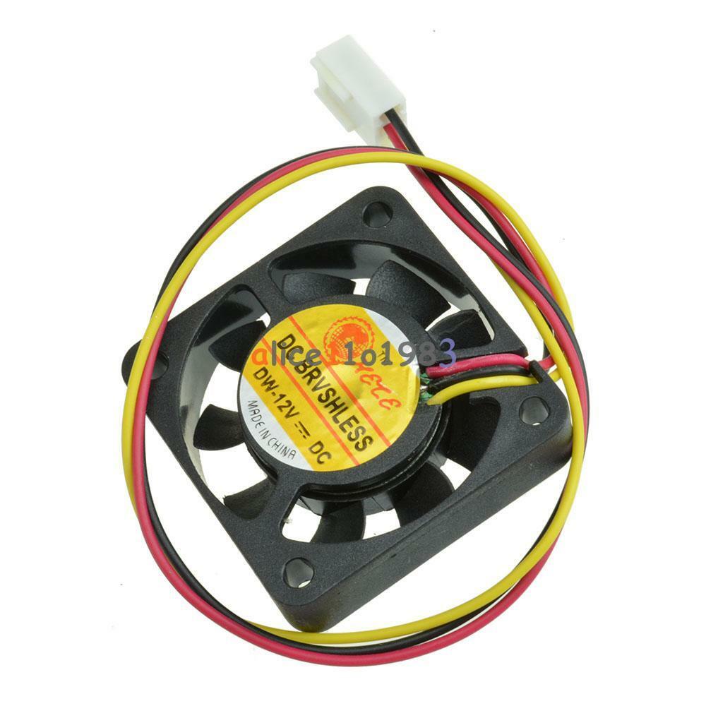10Pcs 3 Pin 4cm Computer CPU Cooler Cooling Fan PC 4cm 40x40x10mm DC 12V