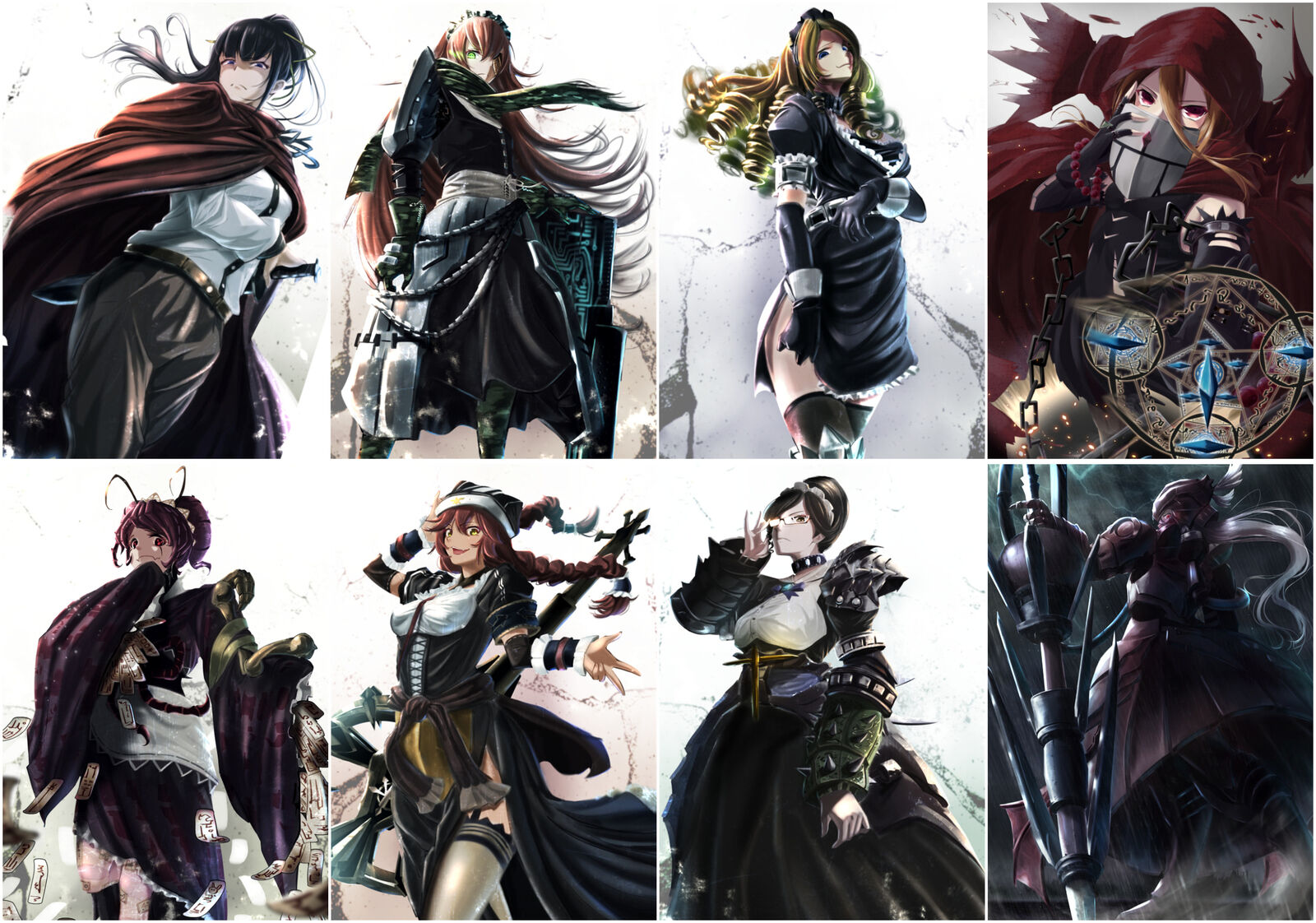 Overlord Evileye Shalltear Maid Polypropylene 8 Pieces Wall Poster A3-poster