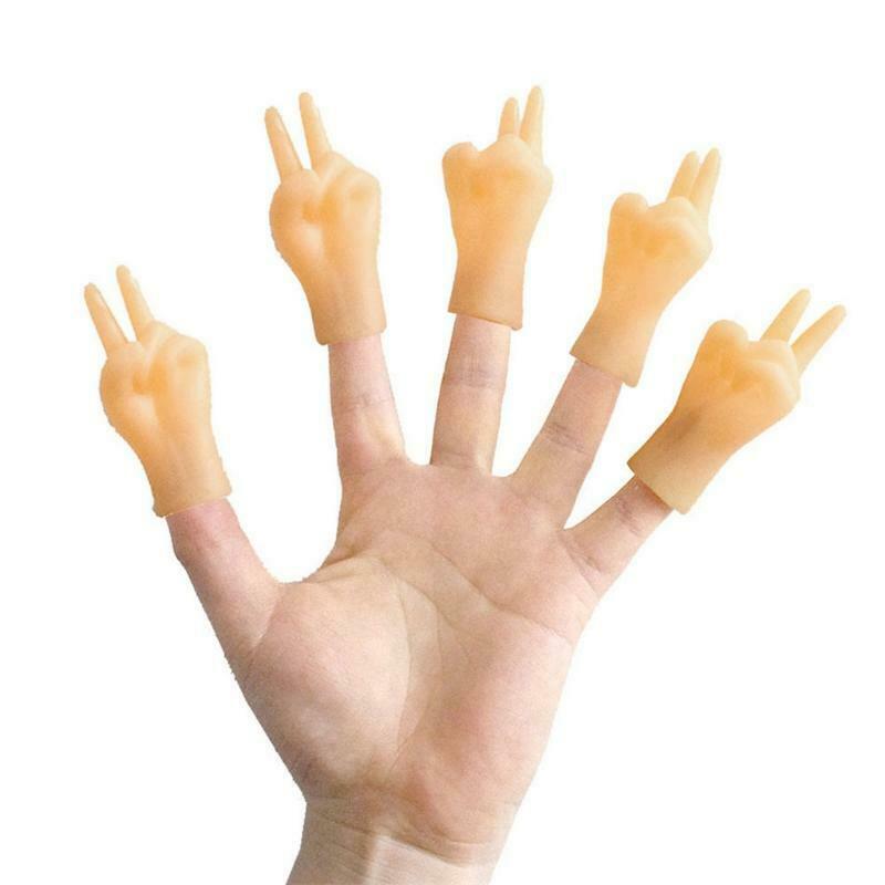 2pcs Hand Finger Puppets Soft Realistic Feeling Finger PuppetsScissors Game Fun