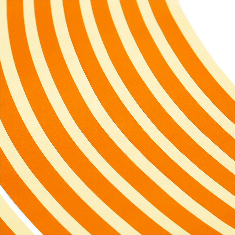 Orange Reflective Wheel Rim Stripes for Motorcycle with 17"-19" Tape Stickers