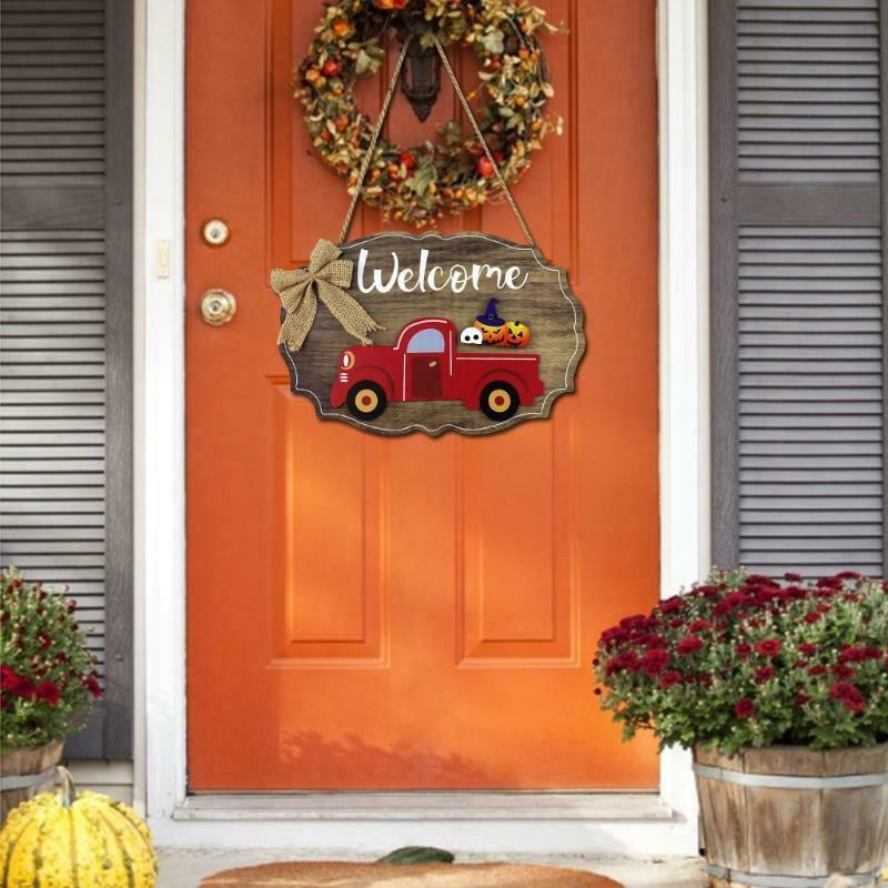 Bow Tie Truck Car Pattern Front Door Hanger Decor with Replacement Parts
