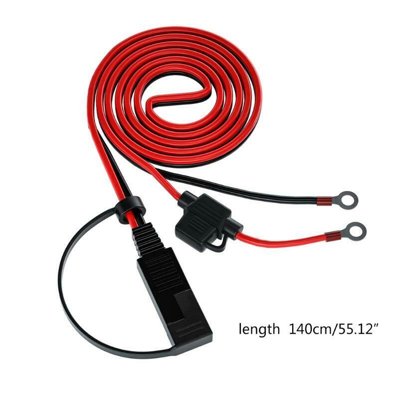 140CM 16AWG SAE-to O Ring Cord Socket Connector Cable Battery Charging CS-1423A1