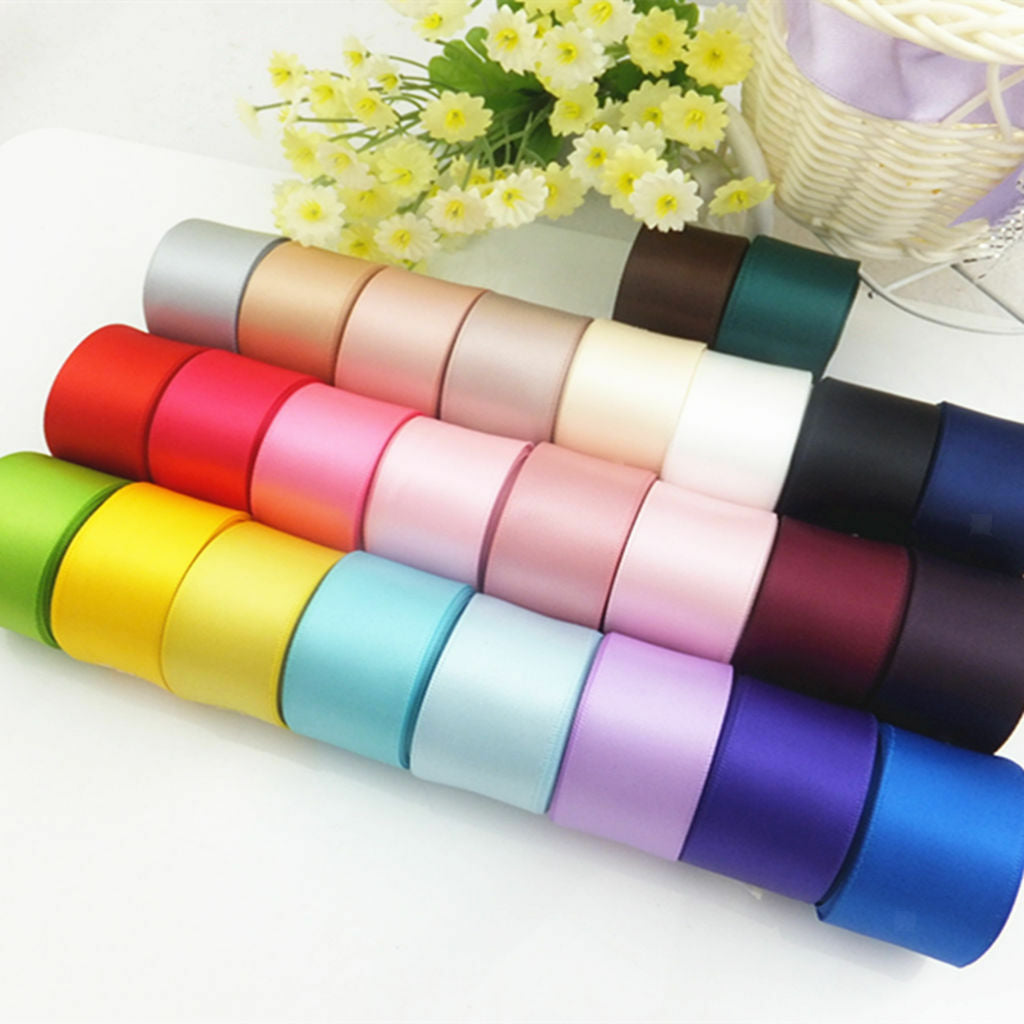 Quality Cut 26 Pcs Satin Ribbon Double Sided 25mm Crafts for Wedding Decor