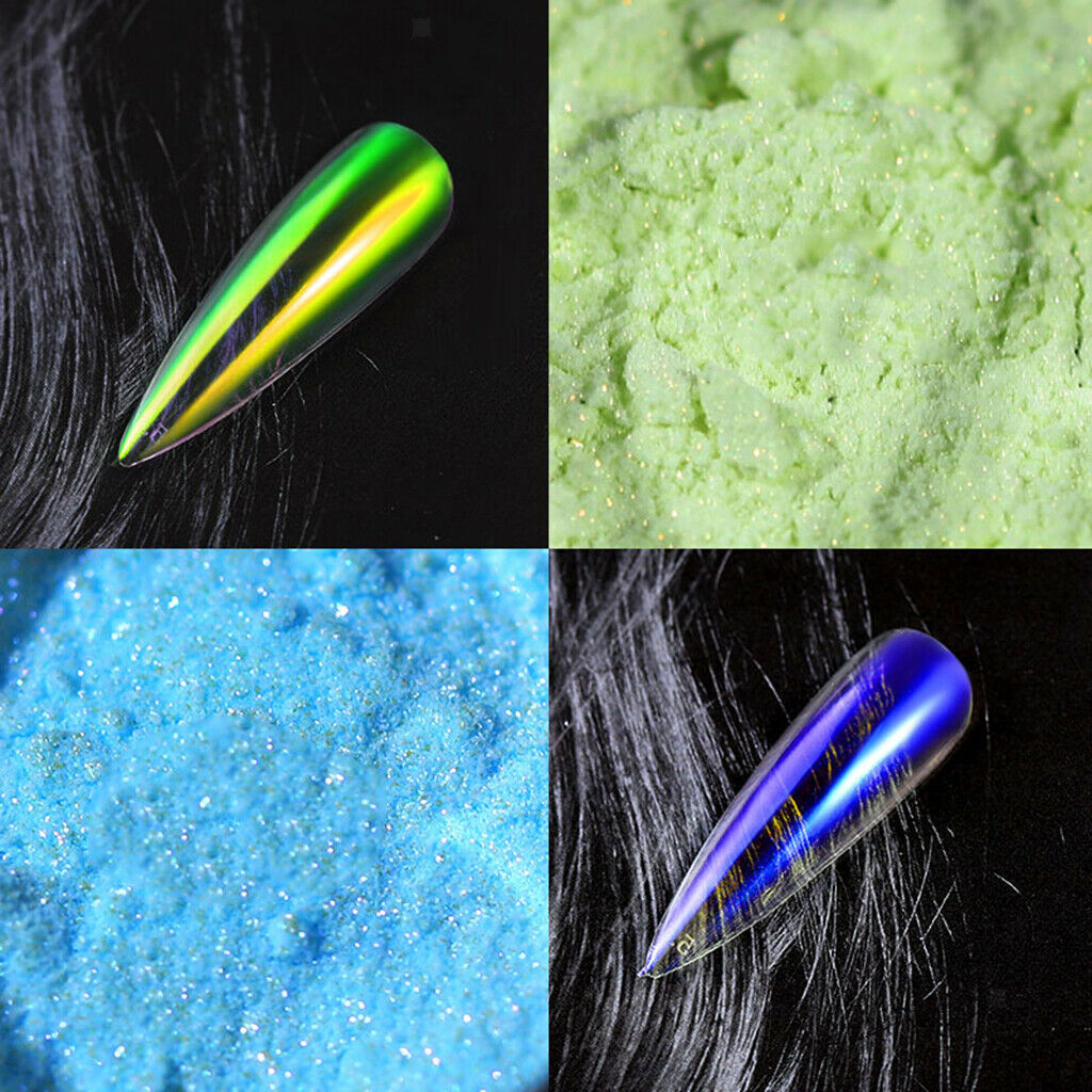 6Pieces Mermaid Dust Powder Ornaments Set Tools Crafts for Personal Use