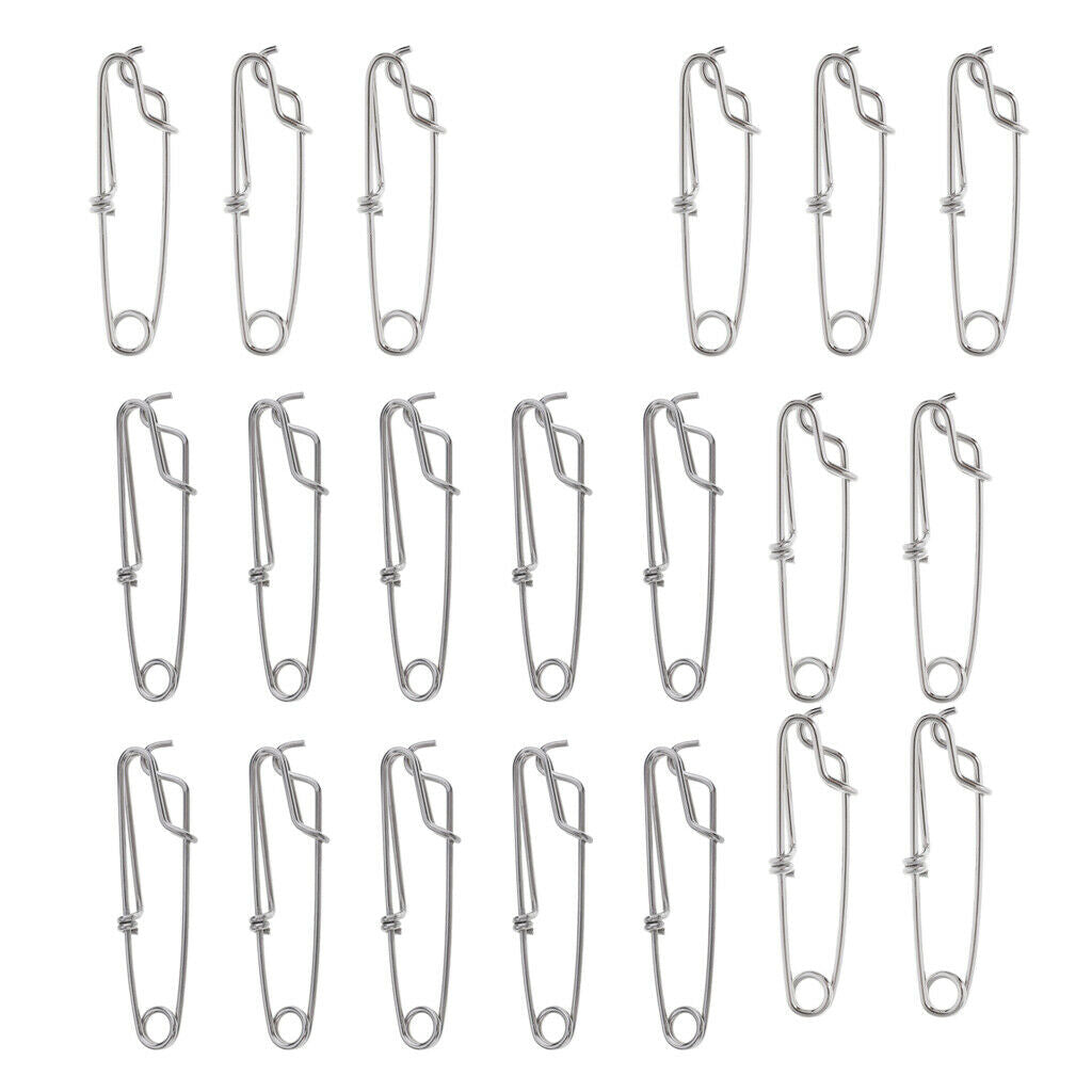 20 Pcs Fishing Clip Snap Long Line Stainless Fishing Connector Sea Fishing