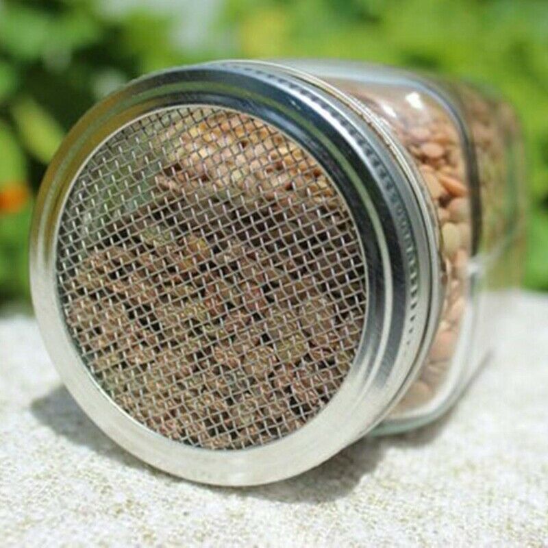 Set Of 3 Stainless Steel Sprouting Jar Lid Kit For Superb Ventilation Fit For U6