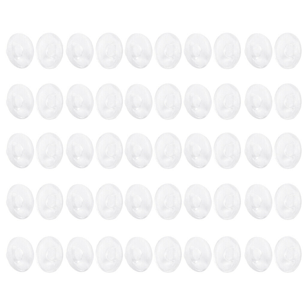 25 Pairs Round Silicone Push In Nose Pads Nonslip for Eyeglass Glasses Eyewear