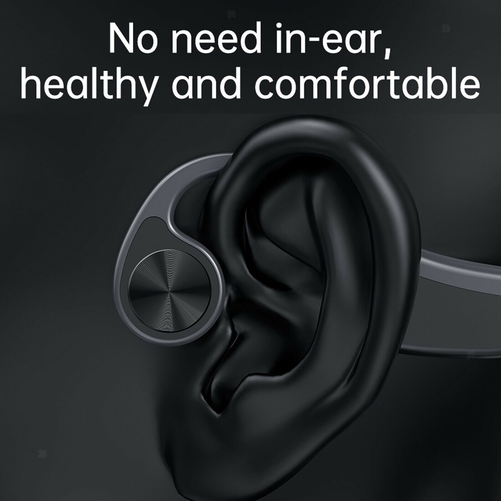 Wireless Headphones Bone Conduction Bluetooth Headset Open-Ear w/ Mic