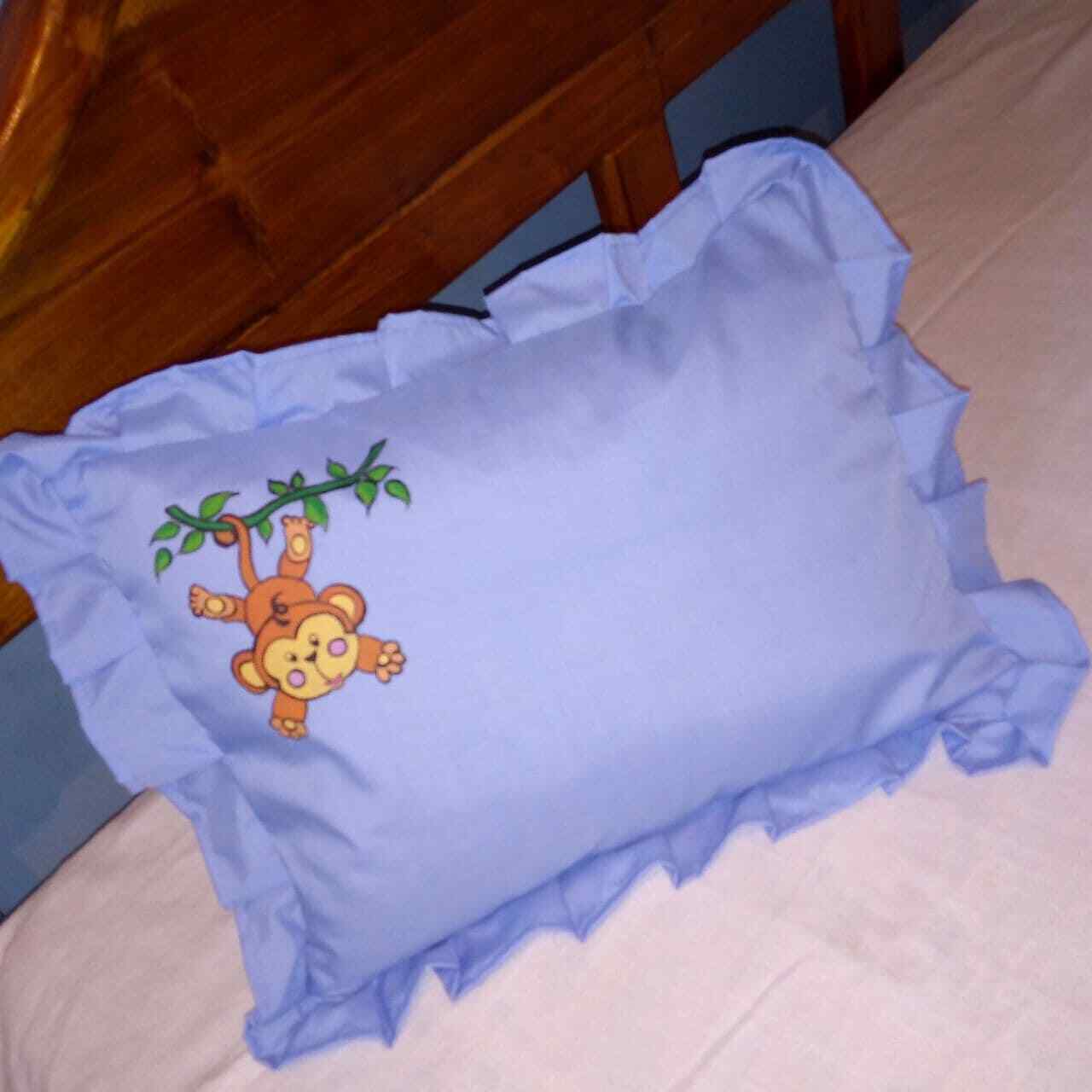 Eco Friendly  Kids  Baby Boy Girl Blue Pillow Cases  Reusable Handmade Fabric