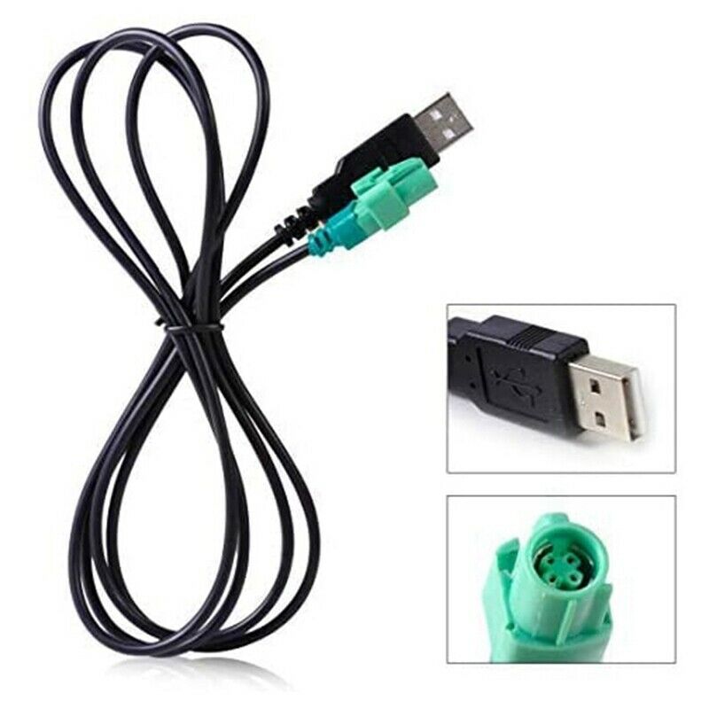 Car USB Male Head 4 Pin Wire Harness AUX Adapter Cable Fit for Golf ta Passat P1