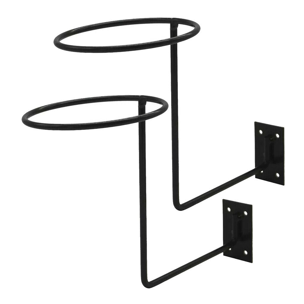 2 Pack Rust-proof Helmet Holder Painter Sun Hat Wig Rack Hook Stand Black