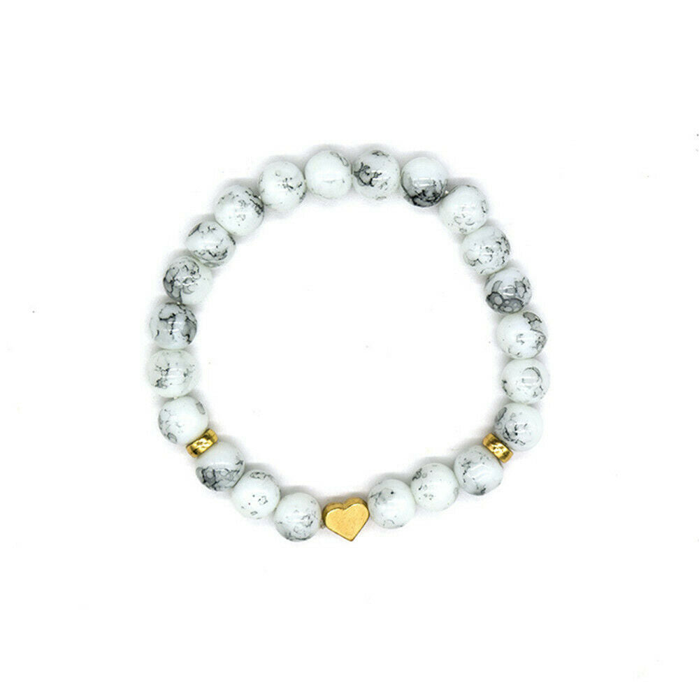 4PCS Trendy Marble Beads Tassel Handmade Bohemian Charm Bracelet Jewelry Fashion