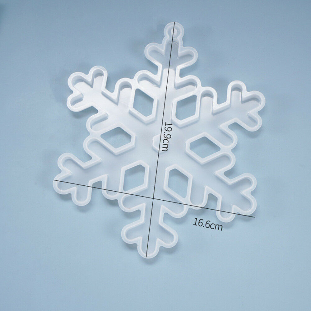Snowflake Pendant Silicone Mould Christmas Hanging Ornaments DIY Epoxy Casting