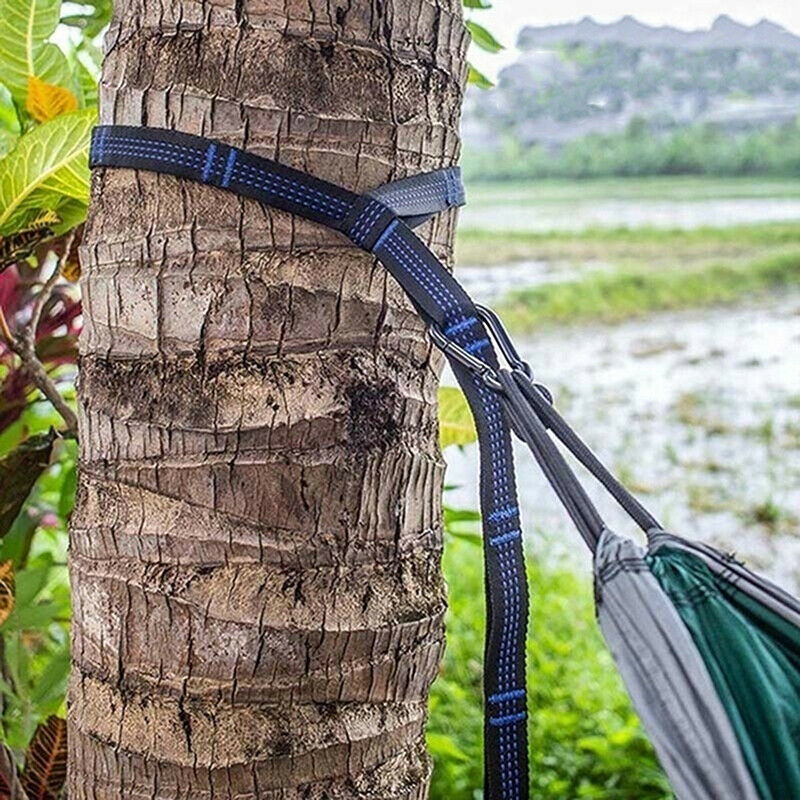 2Pcs Heavy Duty Hammock Strap Tree Hanging Belt Outdoor Camping ClotheslineYXDD
