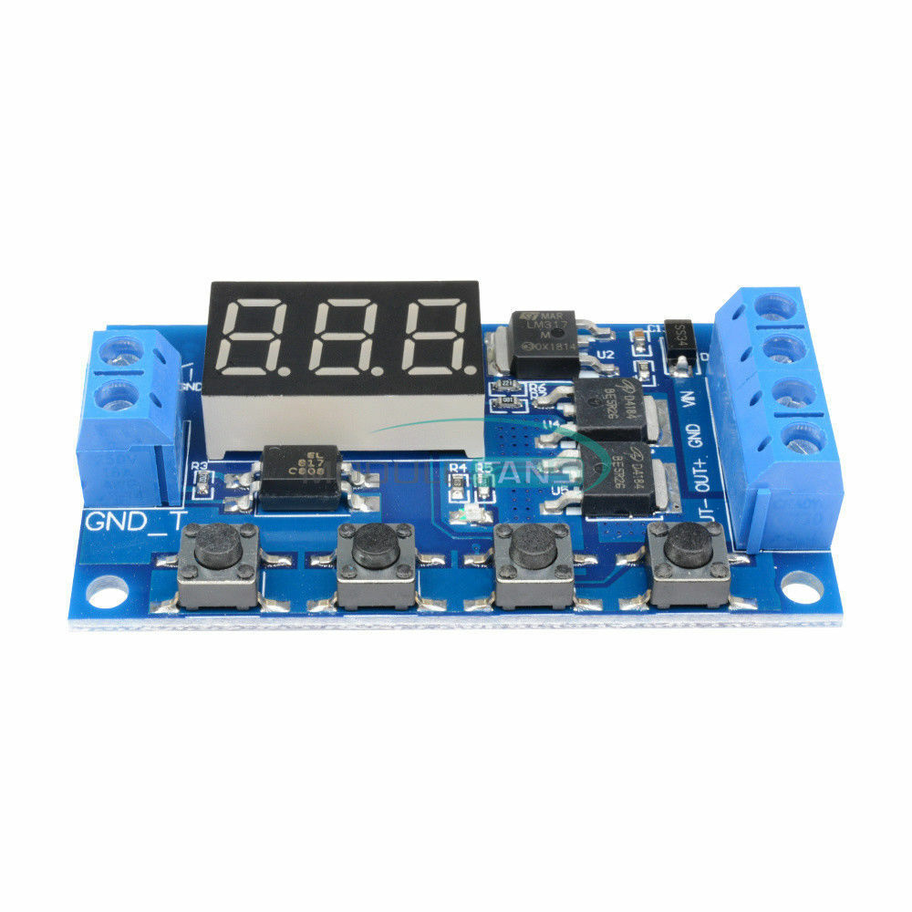 Trigger Cycle Timing Delay Switch Circuit Double MOS Tube Control Relay  12V 24V