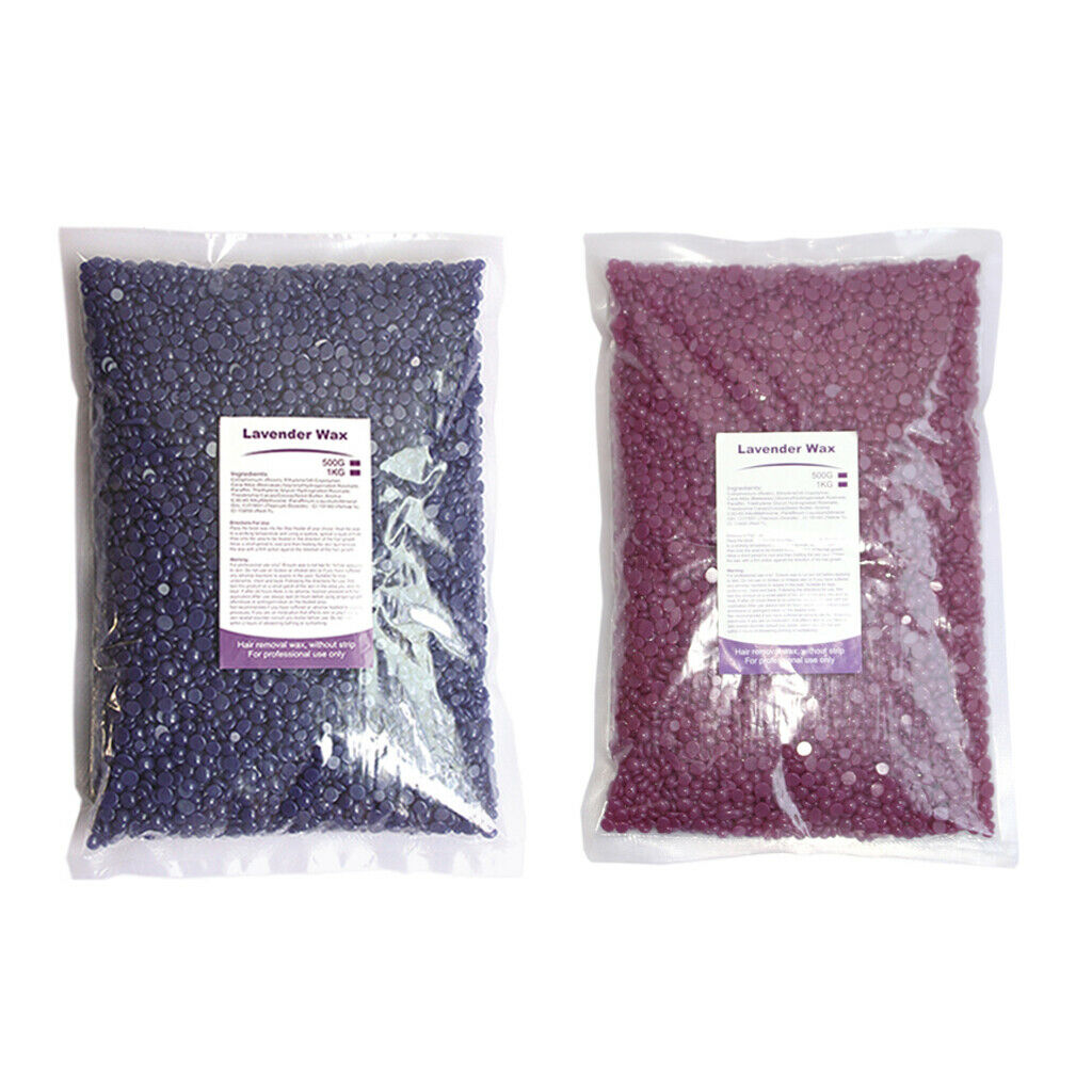 2Bags 1000g Hair Removal Wax Bean Depilatory Waxing Full-Body Facial Armpit Leg