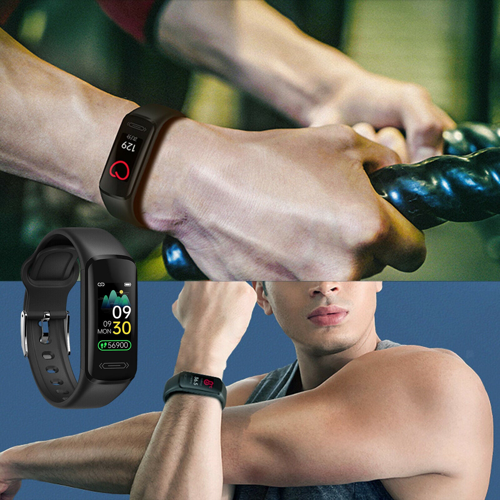 V101 Bluetooth Smartwatch Smart Watch Wristband Message Reminder Thermometer