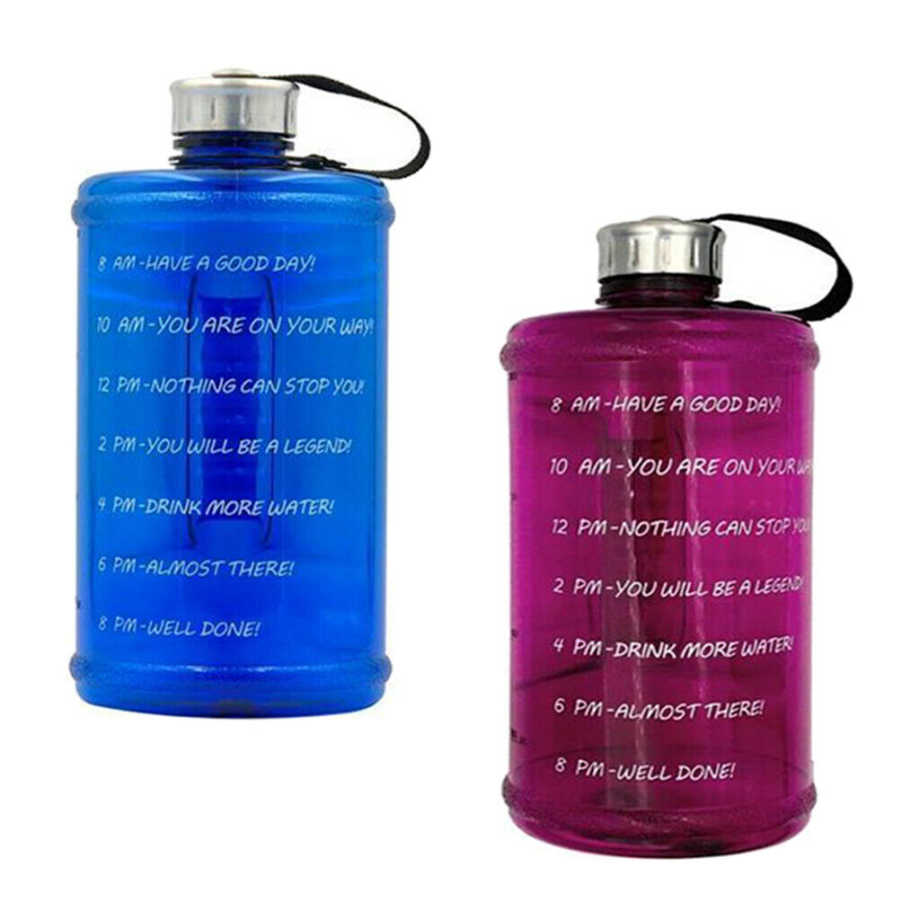 2x Water Bottle Reusable Drinking Jug Outdoor Biking Gym Camping 73 oz
