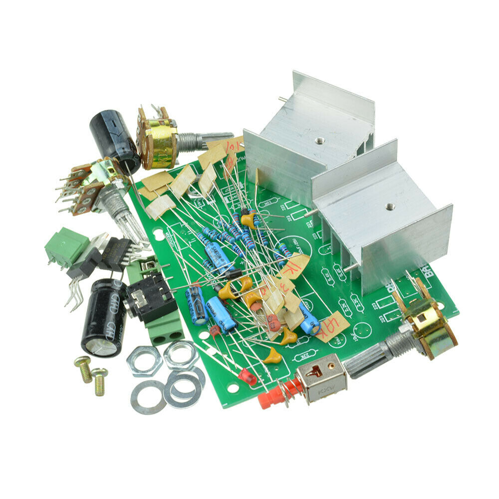 Kit DIY AC 12V Two 2.0-Channel 15W +15W TDA2030A hifi Stereo Amplifier AMP Board