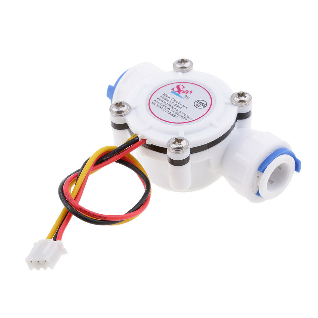 3/8" Water Flow Hall Sensor Switch PE Pipe Flow Meter Flowmeter Counter