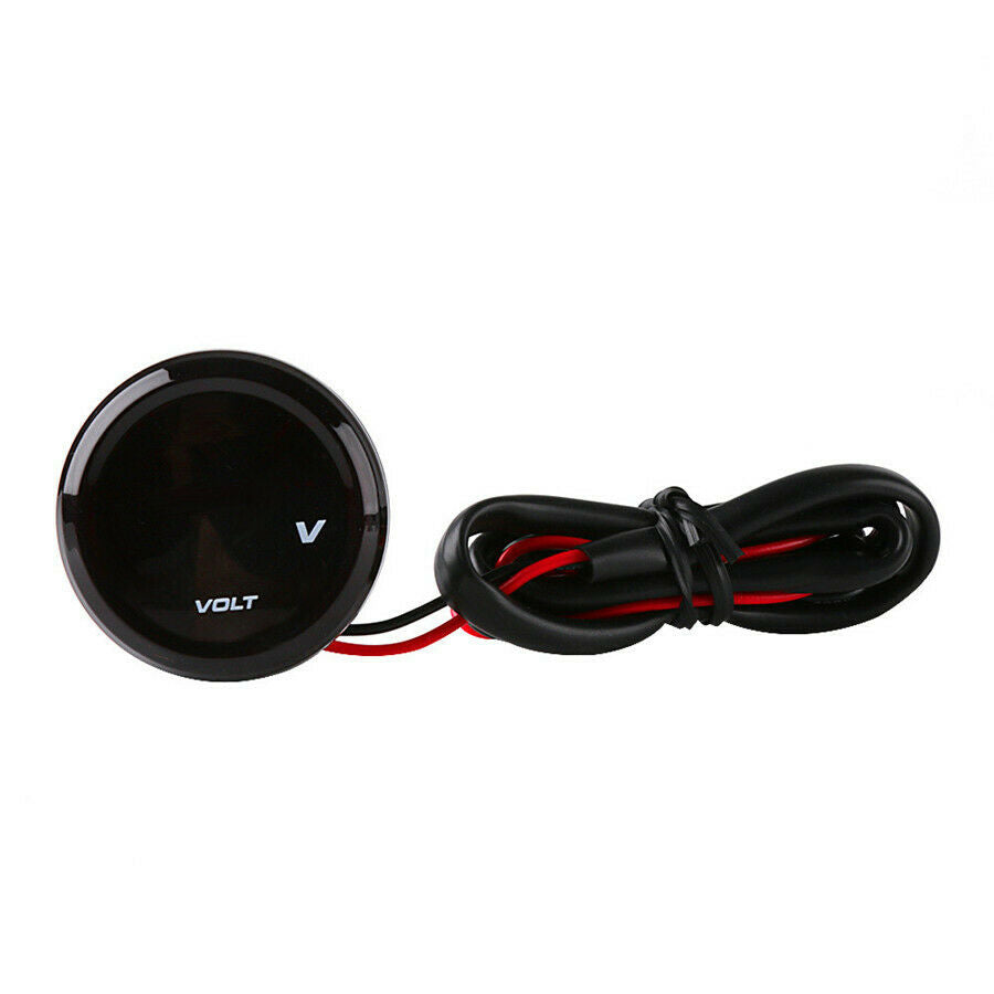 Red LED Digital Voltage Meter Gauge + Handle Bracket Holder 12V For Motorcycle