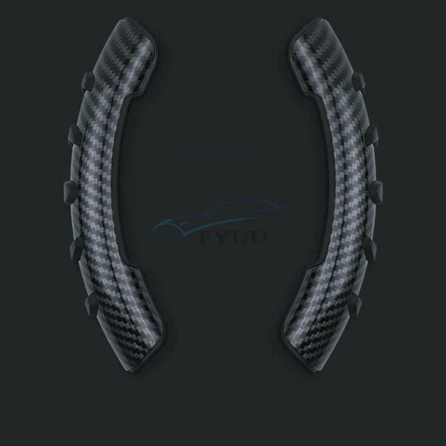 2 Pieces ABS Rubber PE Anti-skid 360° Rotating Booster Car Steering Wheel Cover