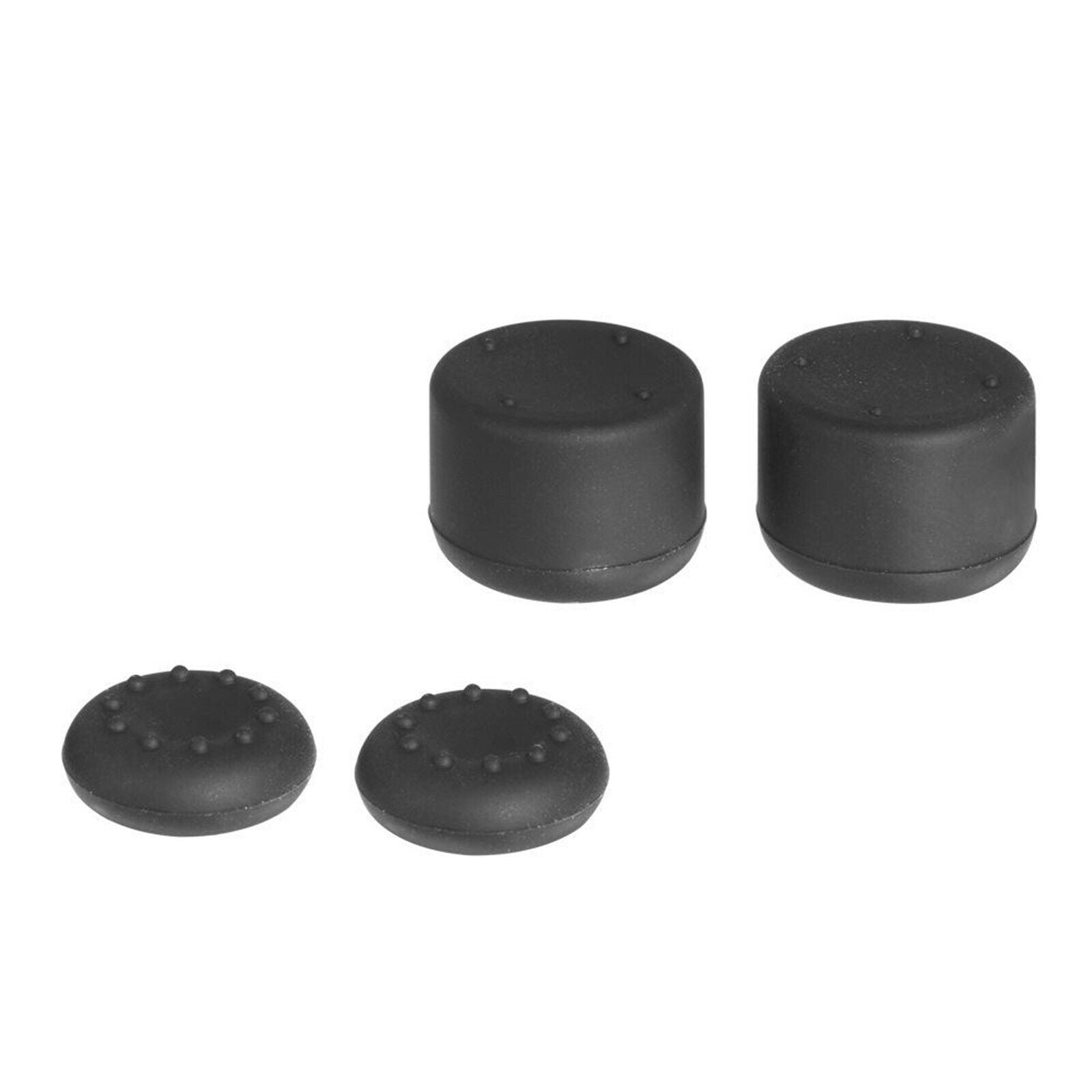 4 Pieces Black Rubber Thumb Grips Thumbstick Set for PS5 Controller Protection