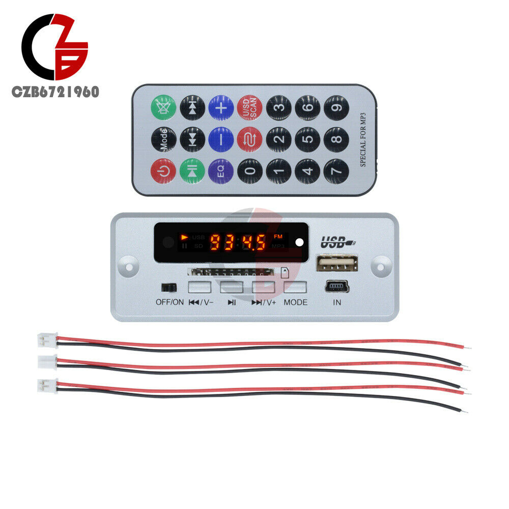 Digital 5V LCD MP3 Wireless Decoder Board USB TF SD Audio Module FM Radio Kit
