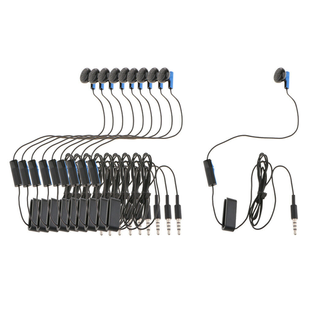 10pcs/pack Portable Mono Earphone 1.2m Headphone for Sony PS4 Controller