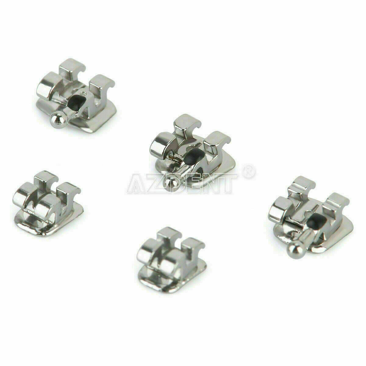 40 Packs Dental Bracket Braces Orthodontic Standard MBT 018 Hook 3-4-5 AZDENT