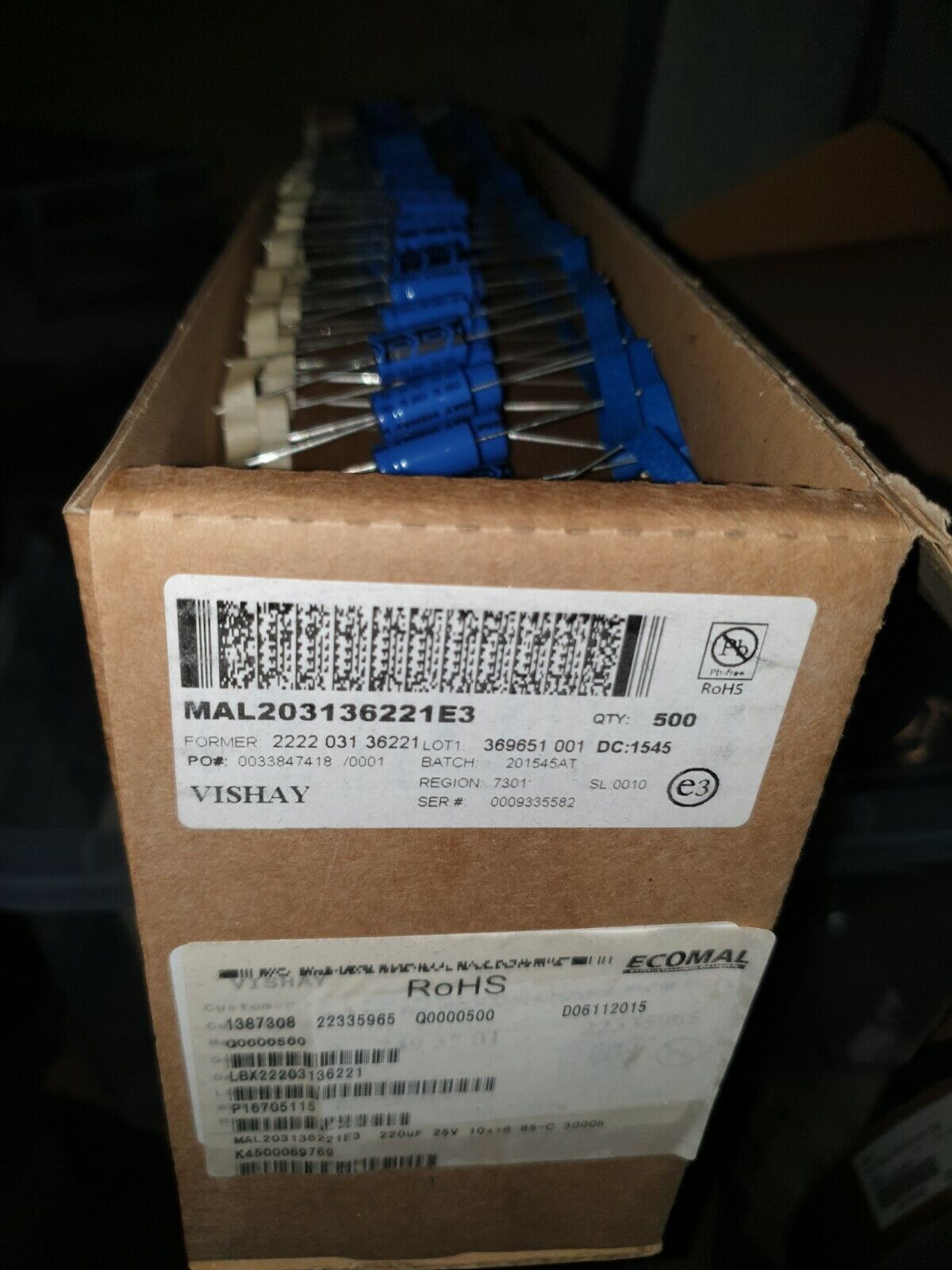 20pcs NEW 220UF 25V VISHAY BC 031 HI END AXIAL CAPS FOR AUDIO!