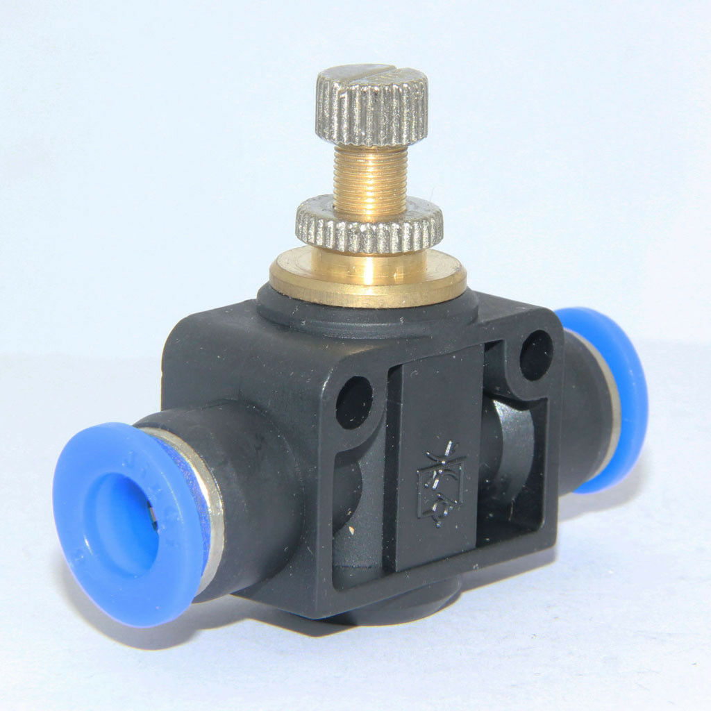 6mm Pneumatic Flow Control Connector Push In Fitting Air/Water Hose Tube