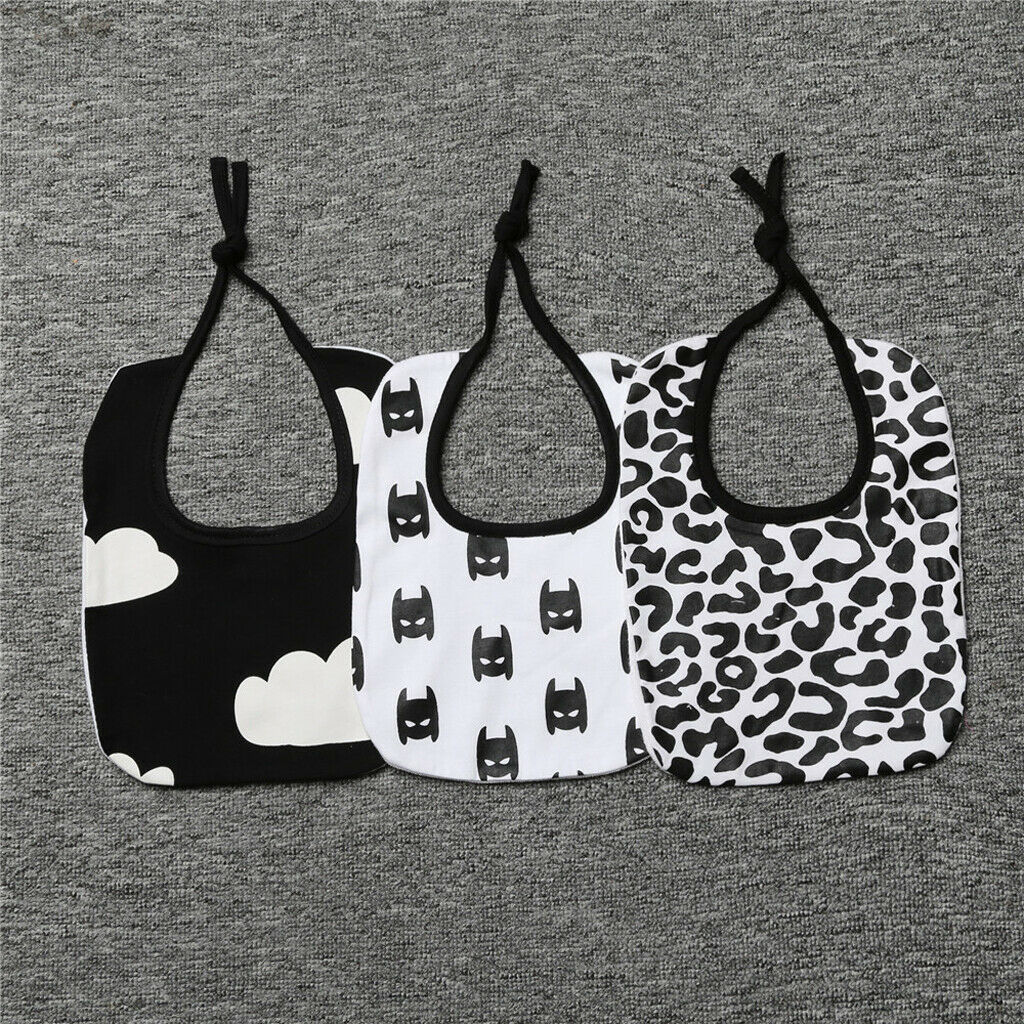 Baby Boy Girl Toddler Infant Feeding Burp Cloth Drool Bibs Pinny Cotton 3