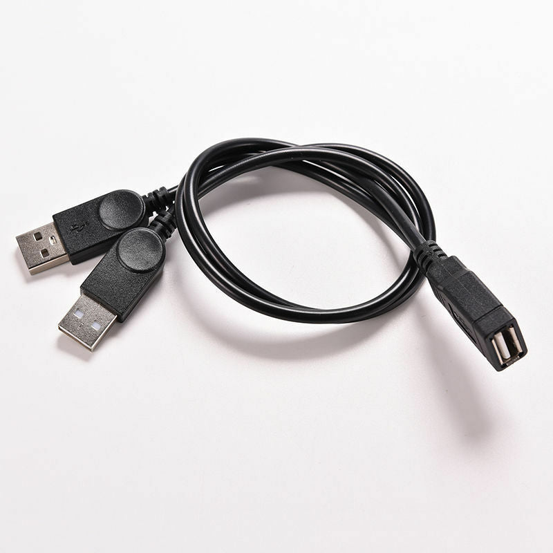 USB 2.0 A Female to 2 Dual USB male Hub Power Adapter Y Splitter cable Cord
