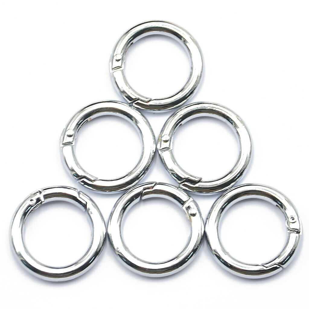 Pack of 24 Round Spring Snap Hooks Clips Carabiners Organizing Accessories
