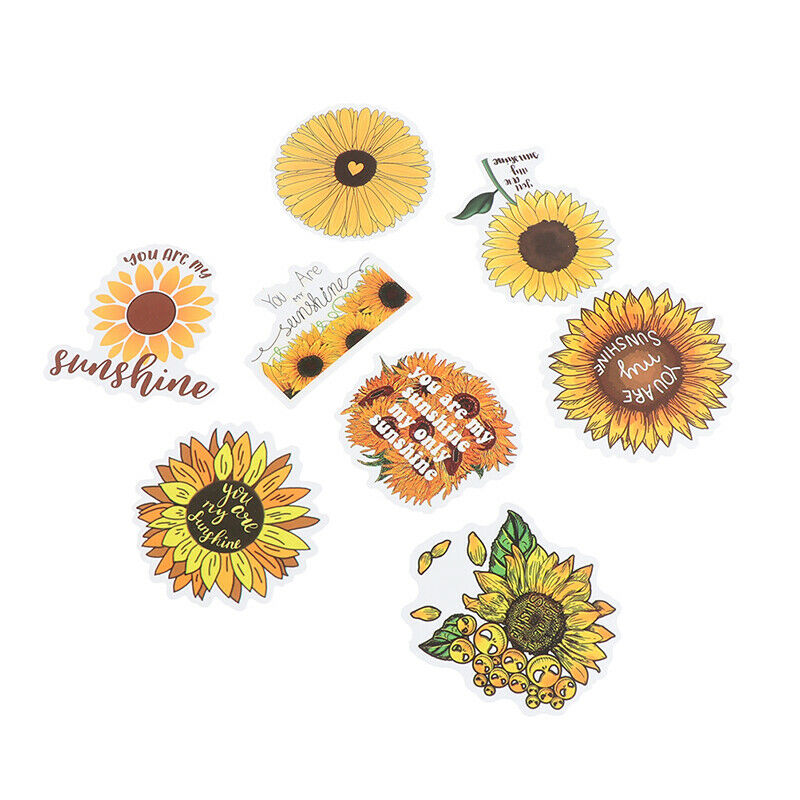50Pc Sunflower Waterproof Stickers For Car Luggage Fridge Laptop Motorcycle  SJ