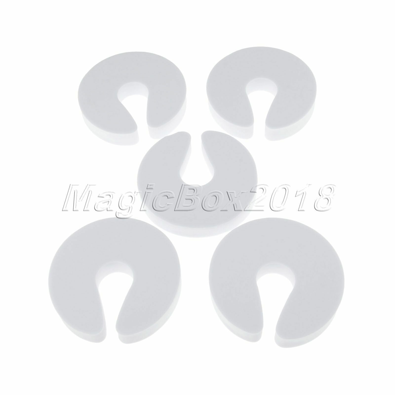 Baby Child Pet Safety EVA Foam Door Stoppers Caps 5pcs White Finger Pinch Guard