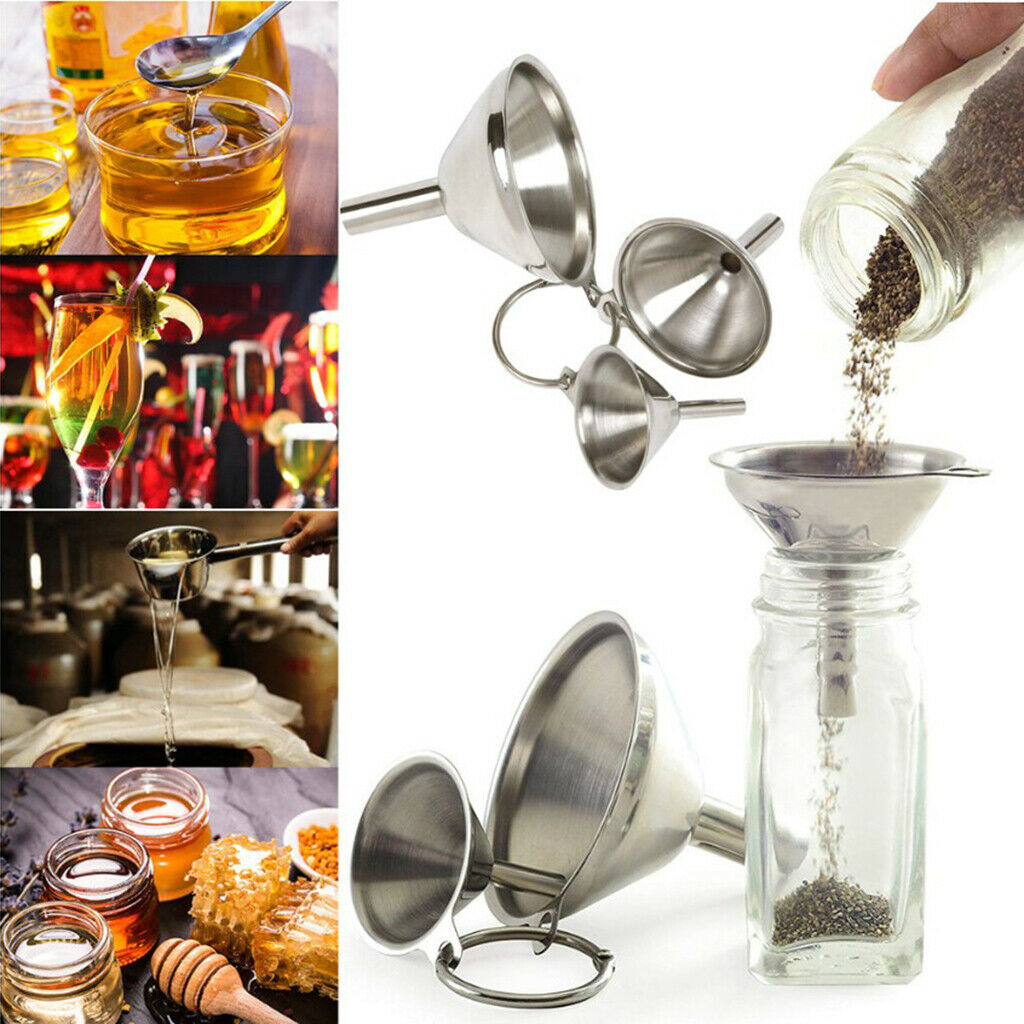 Stainless Steel Funnel Hip Flask Funnel for Filling Small Bottles or Containers