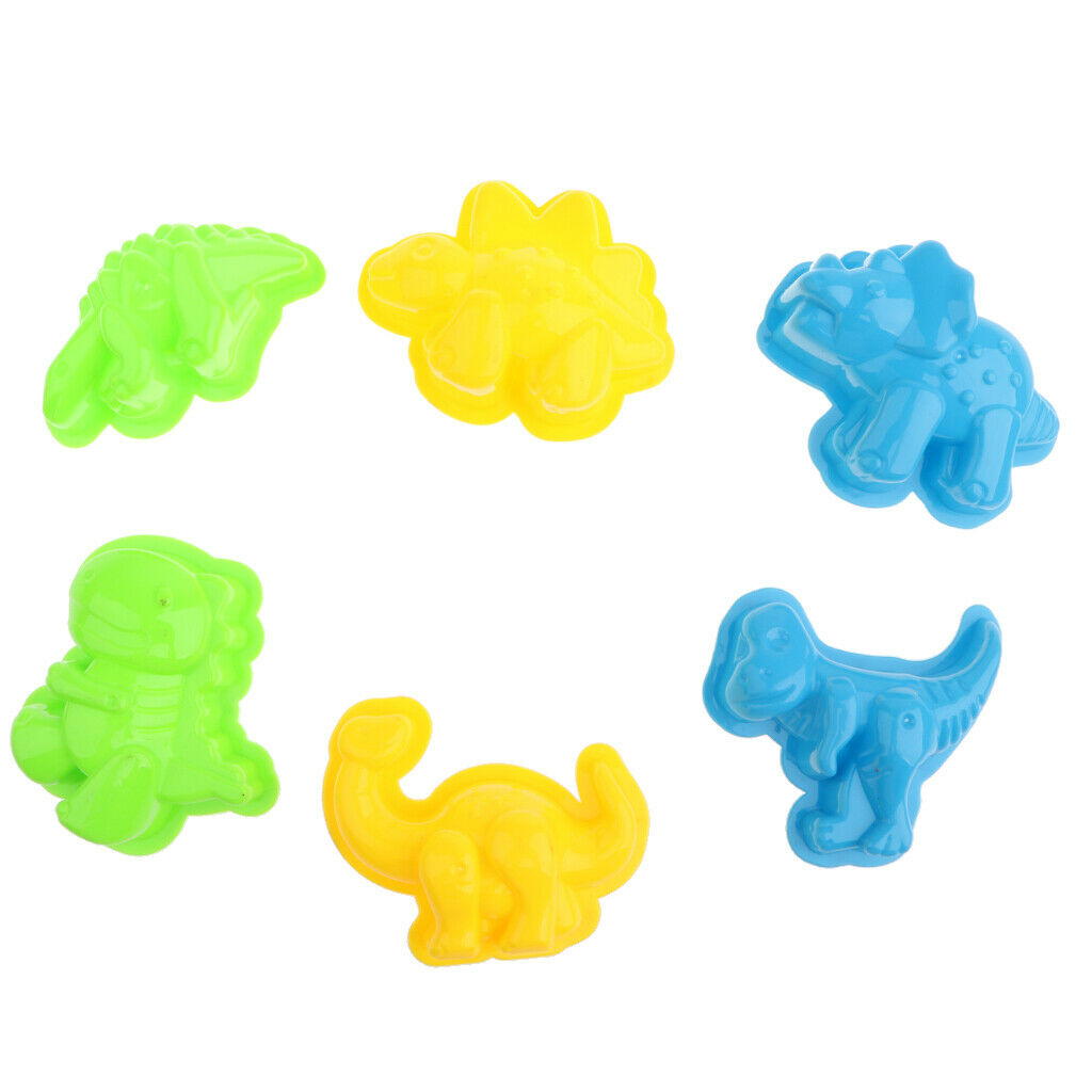 6 Pcs / Set Sand Castle Print Building Dinosaur Beach Pool
