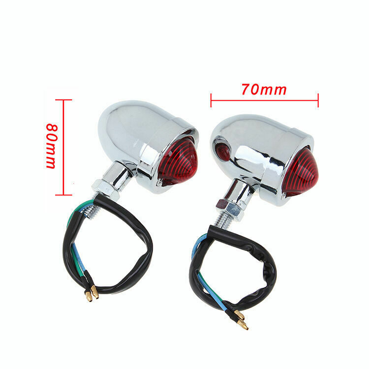 Motorcycle Turn Signal Indicator Lights ABS Plastic Sliver Universal 10mm Bolt