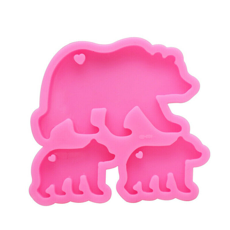 Bear Family Mold Mother and Baby Silicone Mold DIY Keychain Mold Custom K.l8