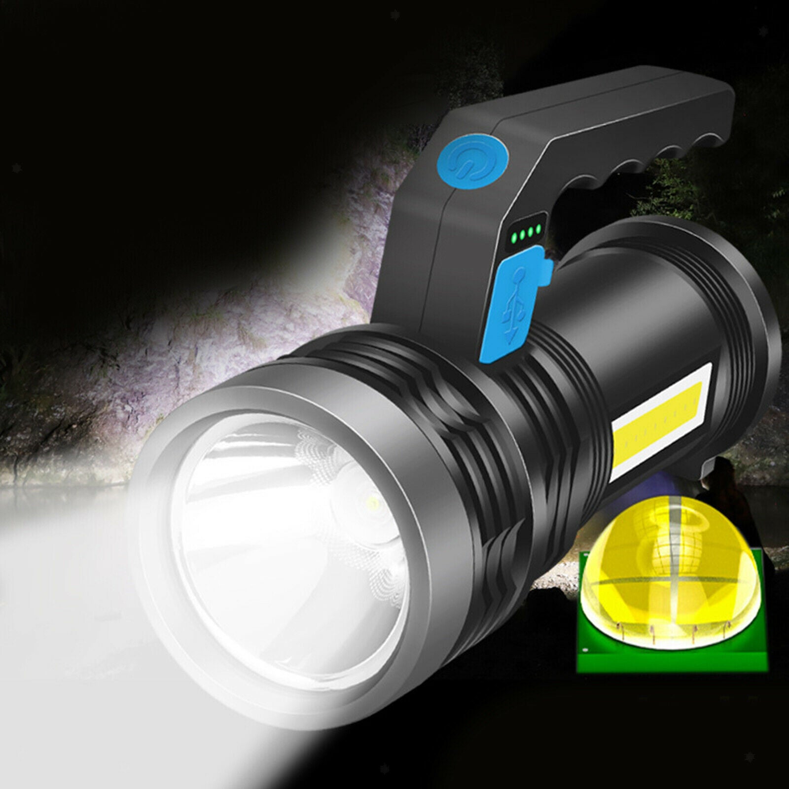Torch Searchlight Handheld Portable LED Spotlight for Hiking Adventure